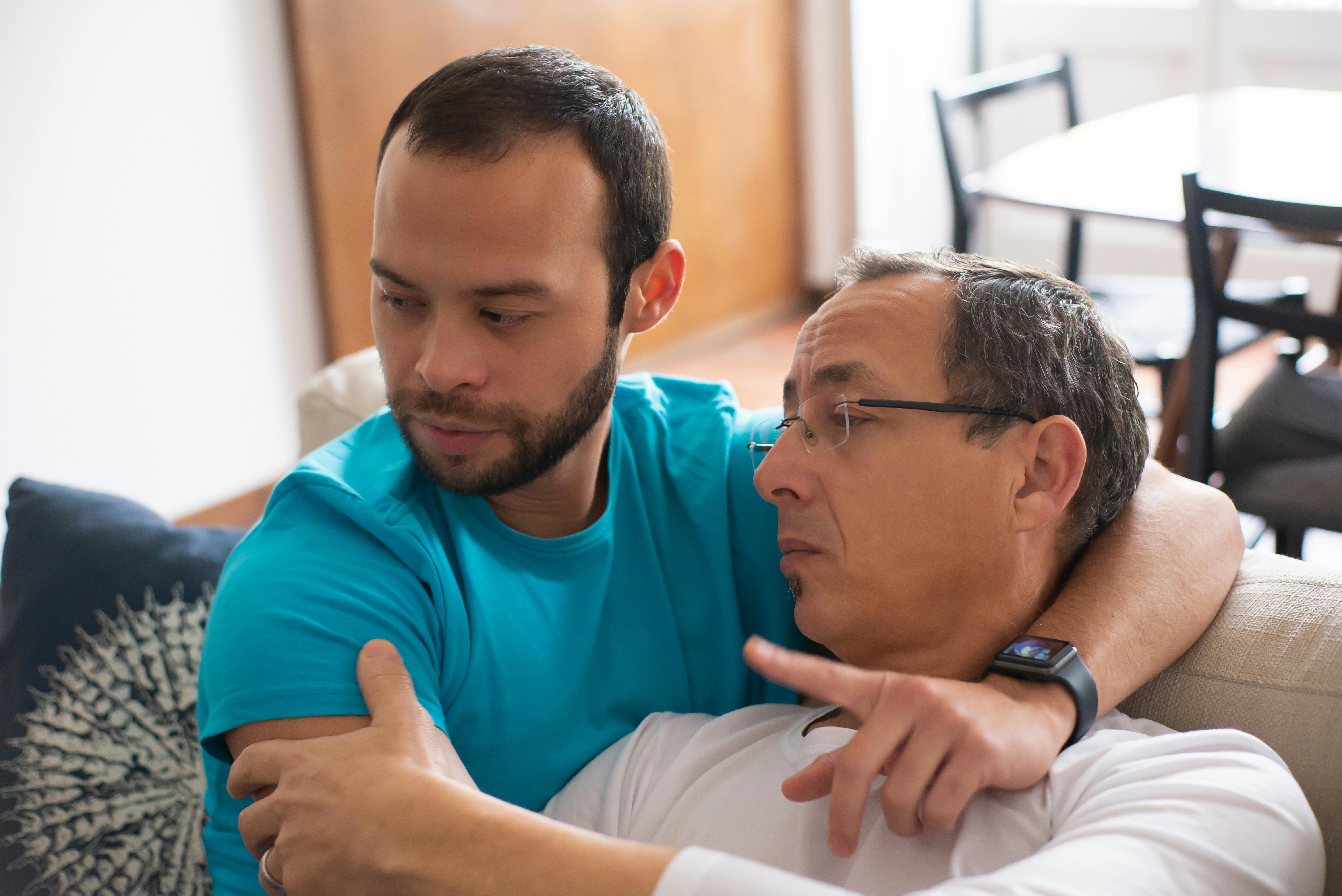Adult child supporting someone you care about at home